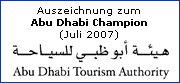 Auszeichnung zum Abu Dhabi Champion